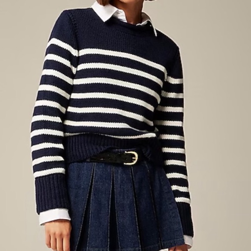 J.Crew Classical Sweater with Stripes 
Size:XXXS